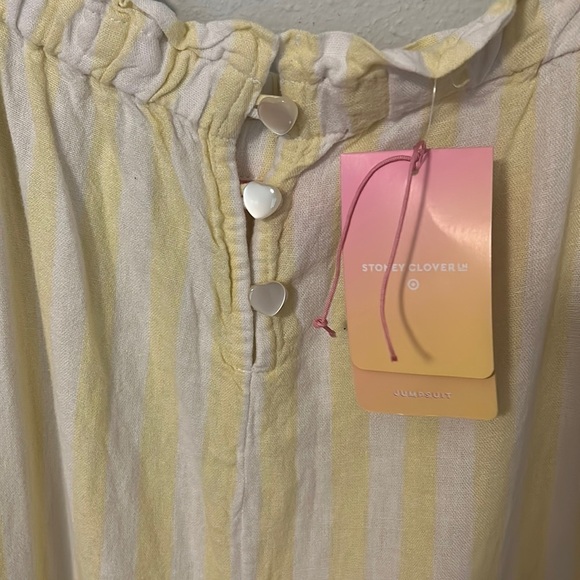 NWT Stoney Clover Yellow stripe jumper. Breezy one piece, Womens plus size 1x. - Picture 6 of 8